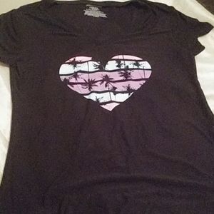 Black polyester t-shirt